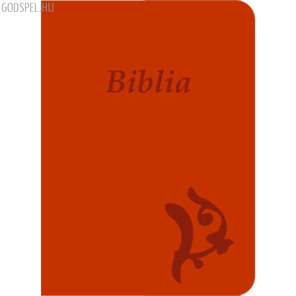 Biblia - új Károli, narancs, varrott, közepes